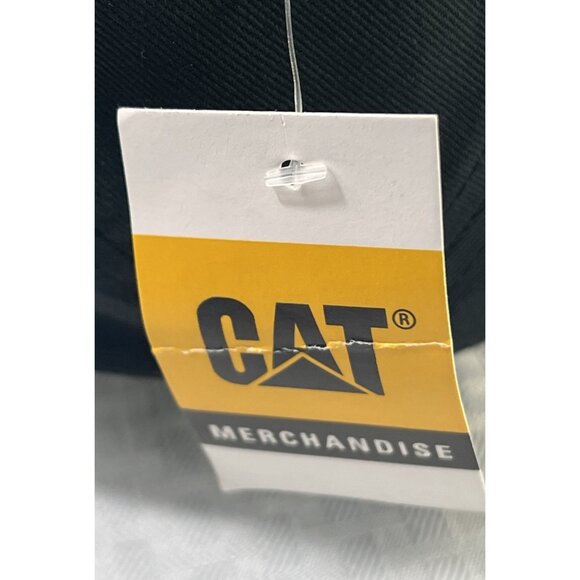 CAT Caterpillar Hat NWT Black 100% Cotton Adjustable with metal buckle - Picture 11 of 11